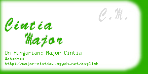 cintia major business card